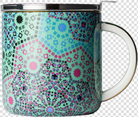 Moroccan Tealeidoscope Aqua Mug With Infuser   Moroccan Tealeidoscope  HD Png DownloadTransparent PNG