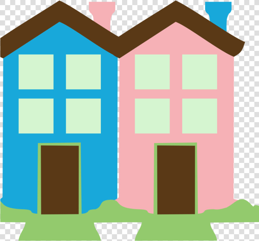 2 Neighbour Houses Color Icon Image   House  HD Png DownloadTransparent PNG