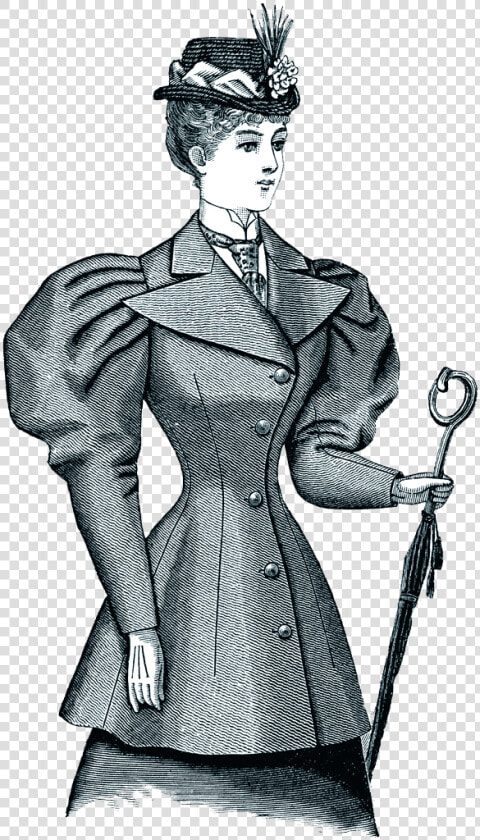 Victorian Style Trench Coat  HD Png DownloadTransparent PNG