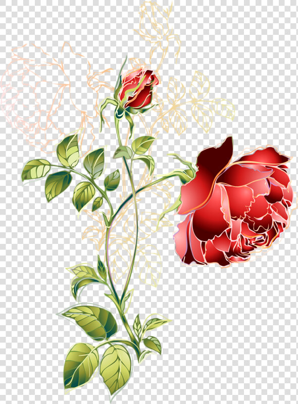 Tube Rose Rouge  Dessin Png   Rose  Transparent PngTransparent PNG