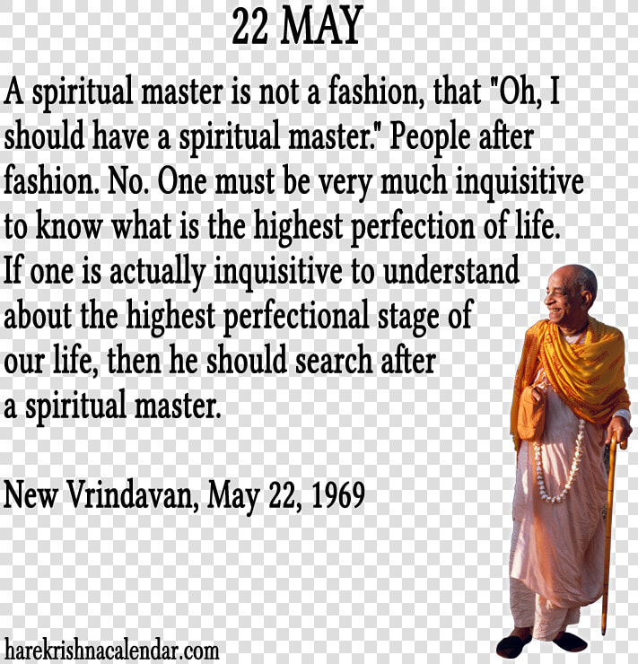 Srila Prabhupada Quotes For Month May   Religion  HD Png DownloadTransparent PNG