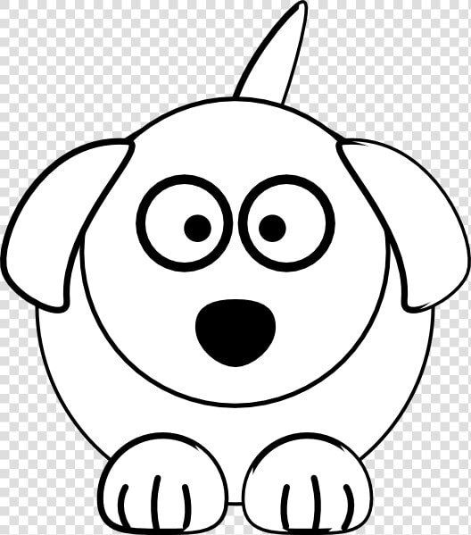 Black And White Dog Svg Clip Arts   Cartoon Vector Black And White Dog  HD Png DownloadTransparent PNG