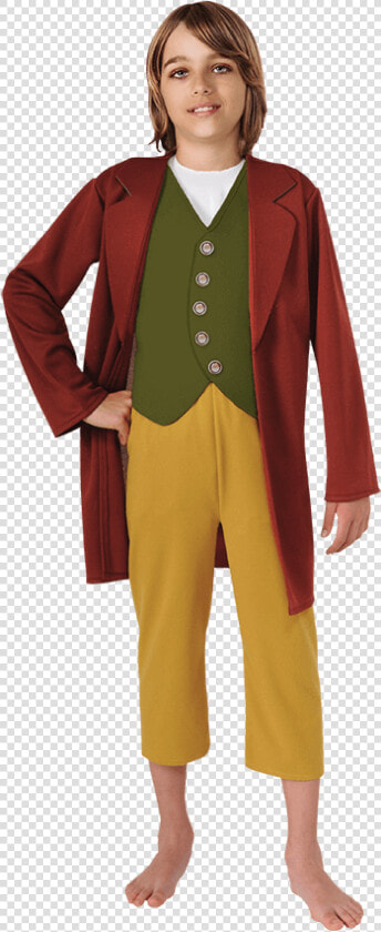 The Hobbit Boys Bilbo Baggins Costume   Hobbit Costume  HD Png DownloadTransparent PNG