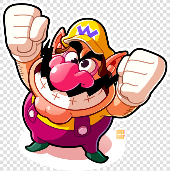 Wario Evil Purple Yellow Cartoon Design Fanart Character   Wario Fan Art  HD Png DownloadTransparent PNG