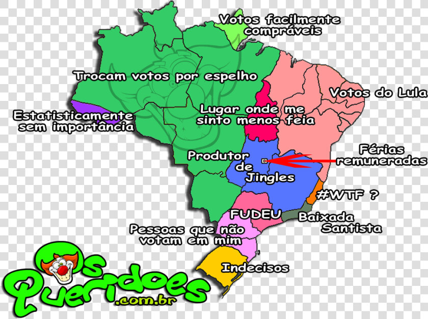 Mapa Do Brasil Na Visão Da Dilma   Brasil Na Visão Dos Estrangeiros  HD Png DownloadTransparent PNG