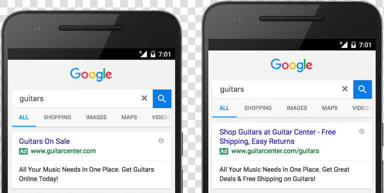 Google Expanded Text Ads Go Live   Text Ad Vs Expanded Text Ad  HD Png DownloadTransparent PNG