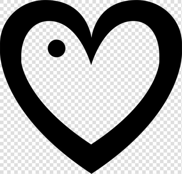 Black And White Bold Heart  HD Png DownloadTransparent PNG