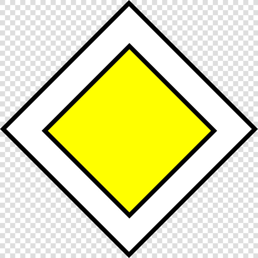 Priority Road Traffic Sign Png Clip Arts   Sign  Transparent PngTransparent PNG