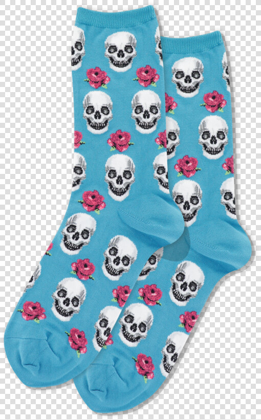 Women S Skull And Roses Socks Class Slick Lazy Image   Sock  HD Png DownloadTransparent PNG