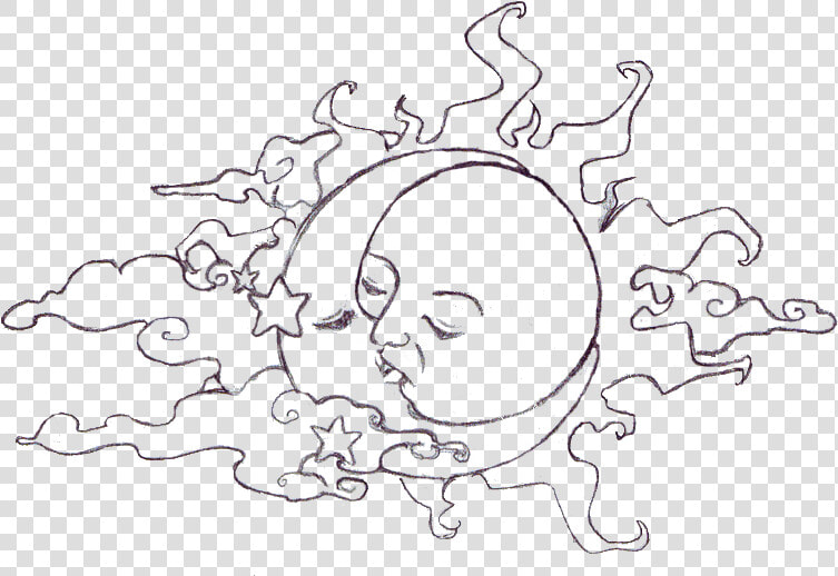 Transparent Tumblr Star Png   Moon And Sun Camren  Png DownloadTransparent PNG