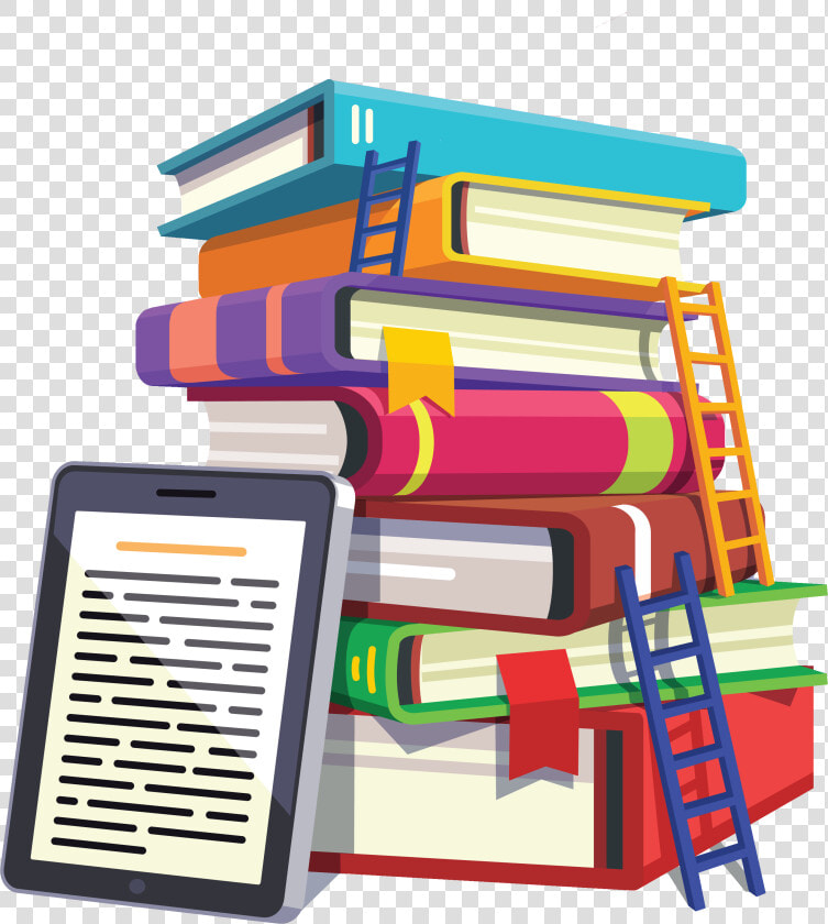 Icon Of A Stack Of Colorful Books With Ladders Leaning   Colored Books Icon Transparent  HD Png DownloadTransparent PNG