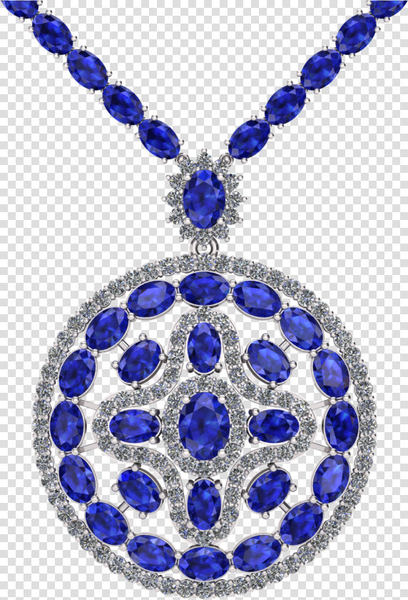 Le Cercle Parfait   Diamond Sapphire Necklace Designs  HD Png DownloadTransparent PNG