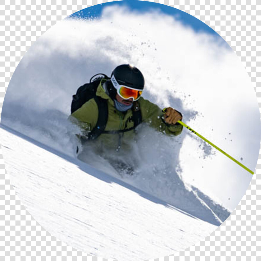 Skier In Deep Powder   Ski Jumping  HD Png DownloadTransparent PNG