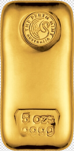 Gold 5 Oz Perth Mint Bar   Perth Cast Gold Bar  HD Png DownloadTransparent PNG