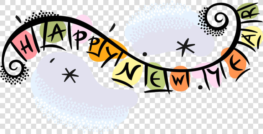 Vector Illustration Of New Year S Celebration Banner   2019 Happy New Year Banner  HD Png DownloadTransparent PNG