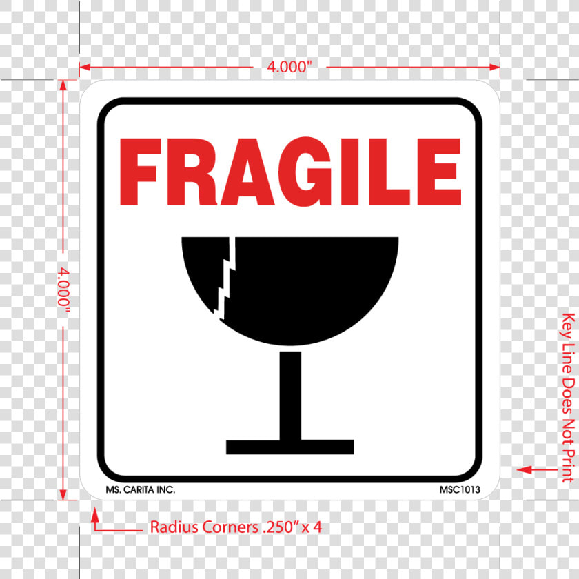 4 Inch X 4 Inch    Fragile Glass  HD Png DownloadTransparent PNG