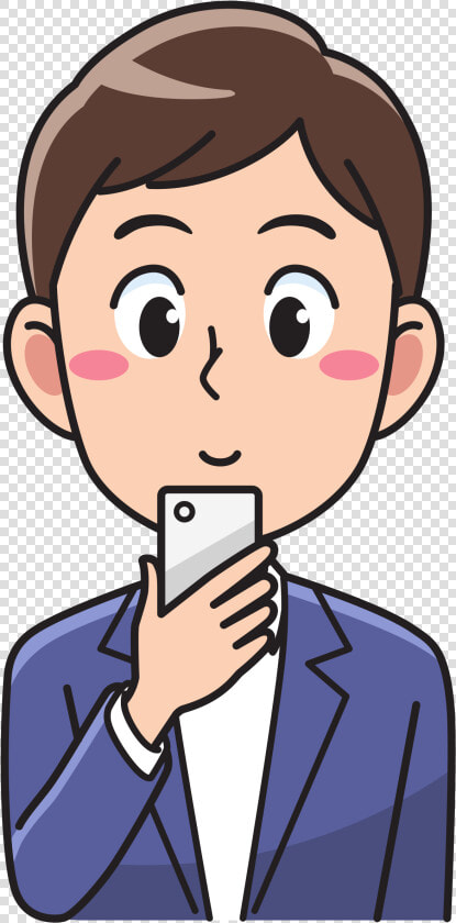 Clipart Person Man   Person With Smartphone Clipart  HD Png DownloadTransparent PNG