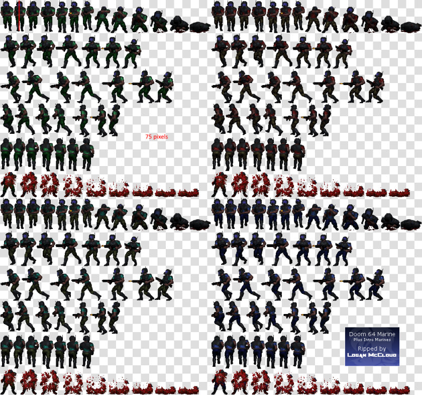 Doomguy 64 Sprites   Doom 64 Doomguy Sprites  HD Png DownloadTransparent PNG