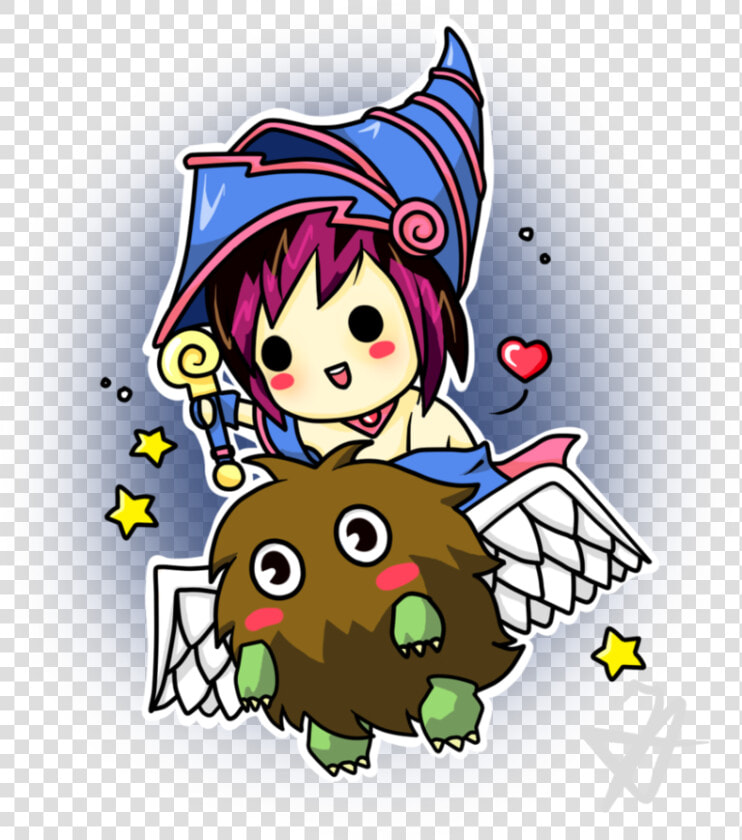 Chibi Dark Magician Girl And A Kuriboh  Can Anyone   Yugioh Kuriboh Chibi  HD Png DownloadTransparent PNG