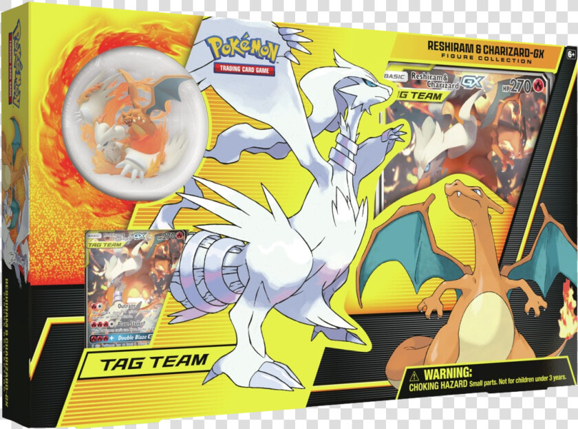 Pokemon Tcg Reshiram  amp  Charizard Gx Figure Collection  HD Png DownloadTransparent PNG