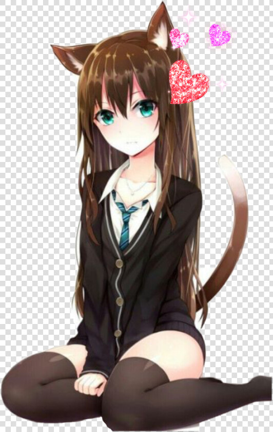  cat  girl  anime  cute  remixifyouwhant   Idolm Ster Cinderella Girls Rin  HD Png DownloadTransparent PNG