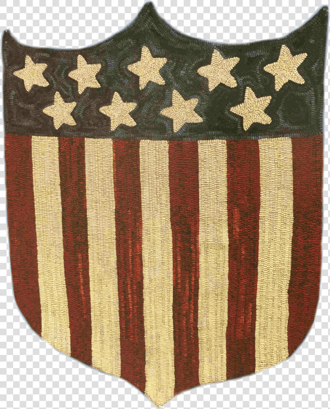 Patriotic Shield By Polly Minick   Rug Hooking  HD Png DownloadTransparent PNG