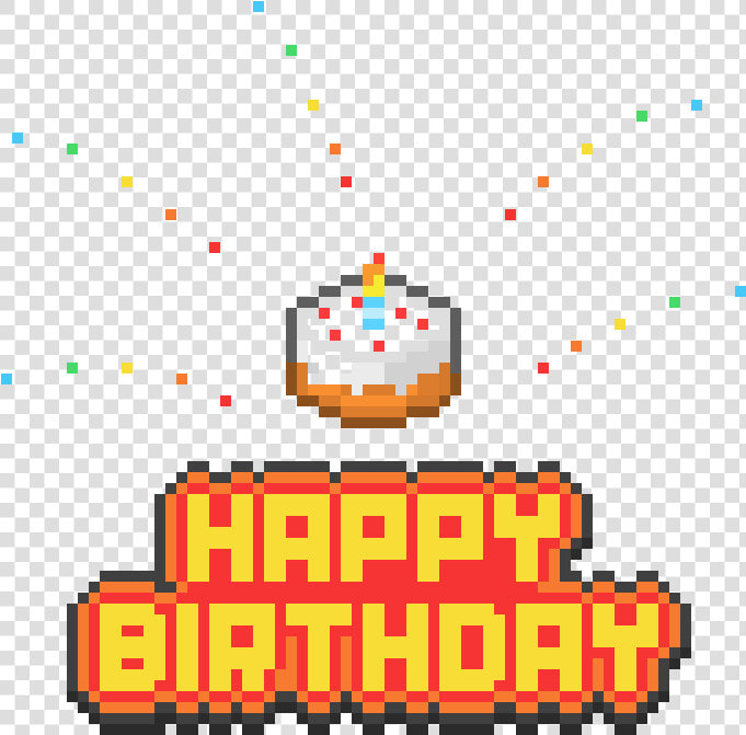 Image Transparent Stock Happy Birthday   Happy Birthday Pixel Art  HD Png DownloadTransparent PNG