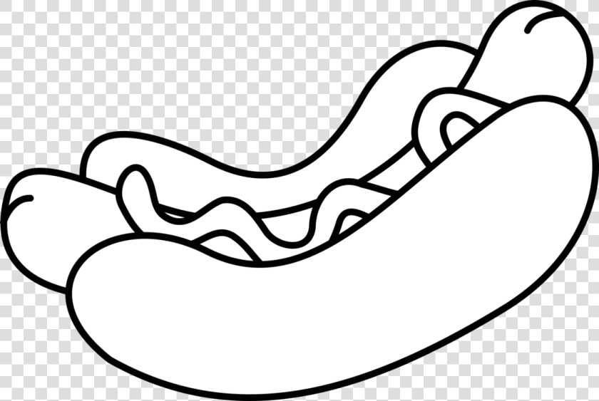 Hot Dog French Fries   Black And White Hot Dog Clip Art  HD Png DownloadTransparent PNG