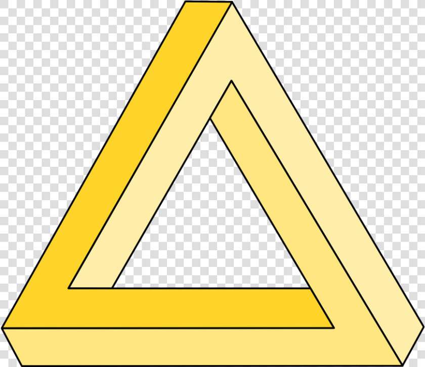 Yellow Triangle Illusion  HD Png DownloadTransparent PNG