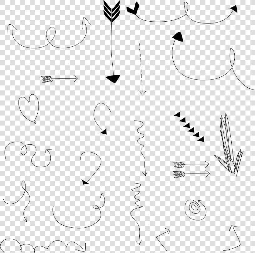 Freebie Friday Free Handrawn Arrow Doodles   Arrow Cute Doodles Png  Transparent PngTransparent PNG