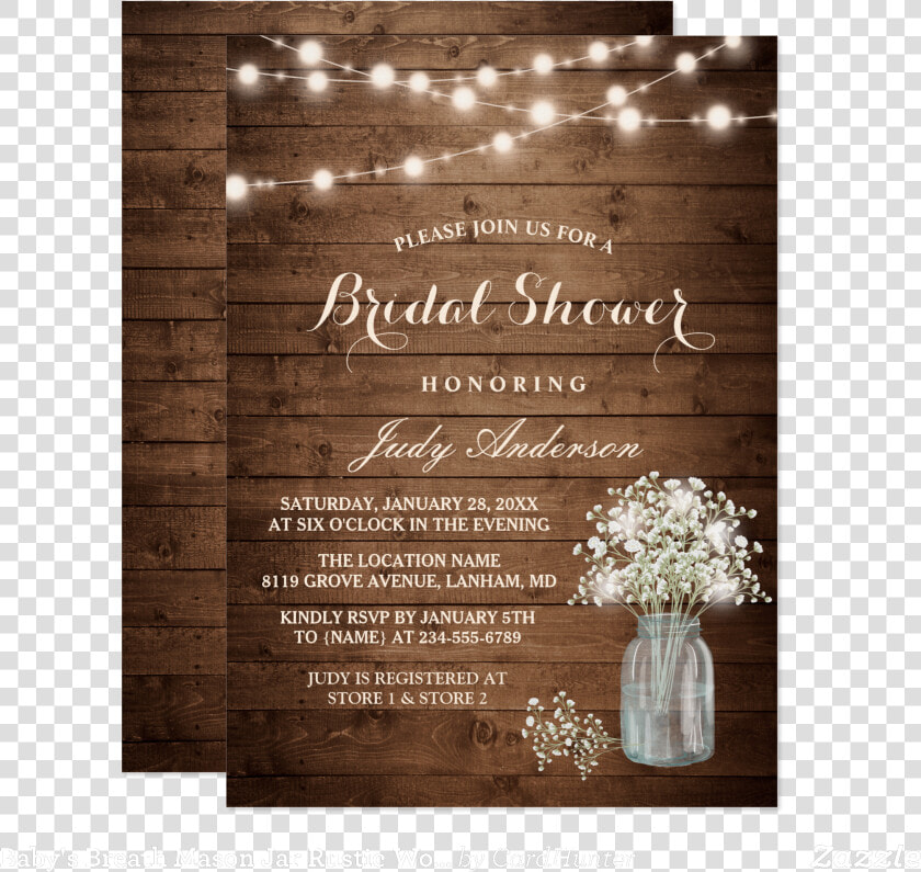 Clip Art Mason Jar With Babys Breath   Funny Bridal Shower Invite  HD Png DownloadTransparent PNG