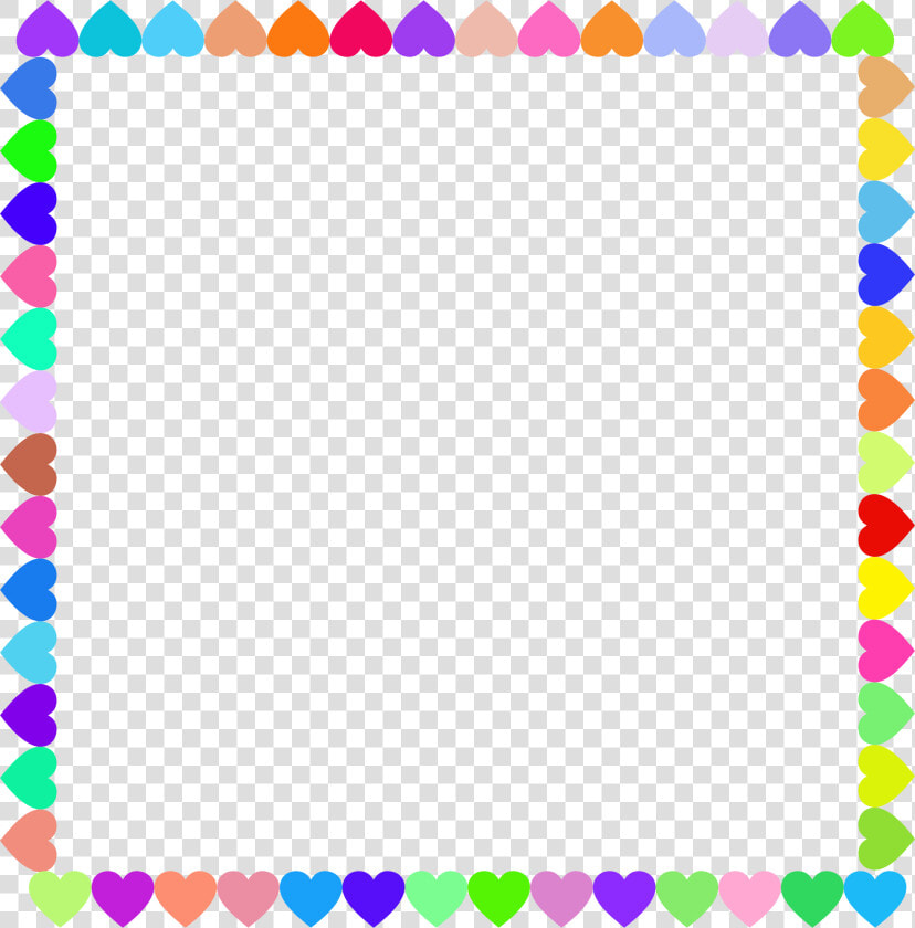 Prismatic Hearts Frame Clip Arts   Easter Egg Border Clipart  HD Png DownloadTransparent PNG