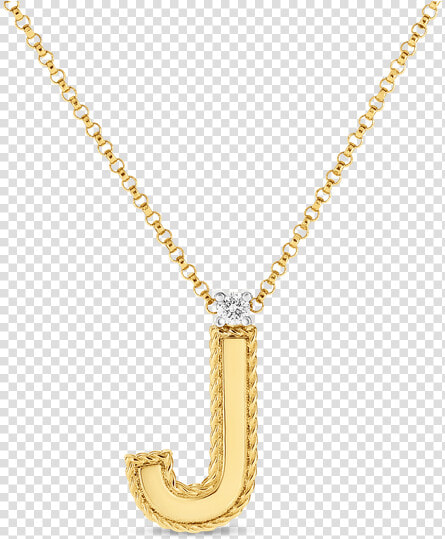 Roberto Coin Block Letter Pendant J   Locket  HD Png DownloadTransparent PNG