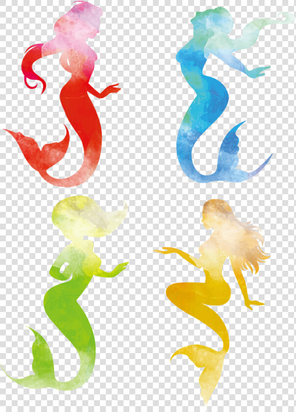 Mermaid Silhouette Illustration   Mermaid Silhouette  HD Png DownloadTransparent PNG