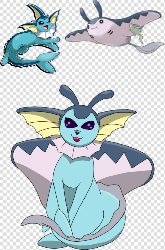 Vaporeon Mantine absolutely Adorable   Pokemon Mantine  HD Png DownloadTransparent PNG