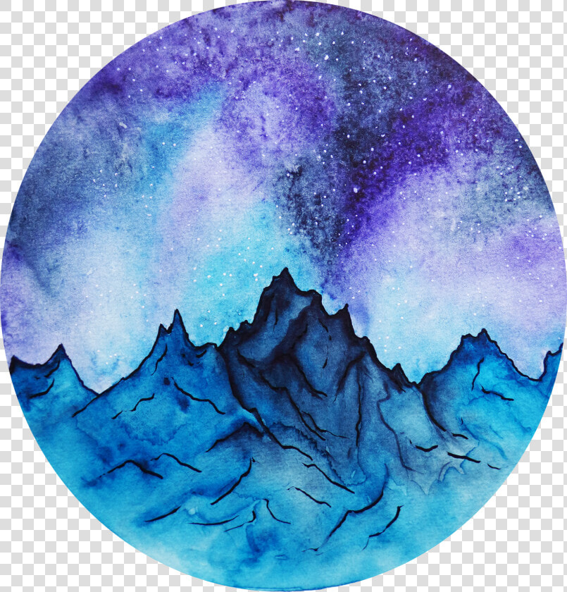 How To Paint A Watercolor Galaxy  Nebula And Night  HD Png DownloadTransparent PNG