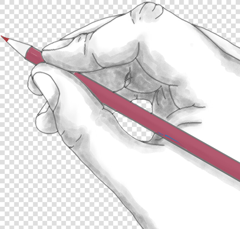 Hand Holding A Red Pencil   Download Gambar Tangan Menulis  HD Png DownloadTransparent PNG