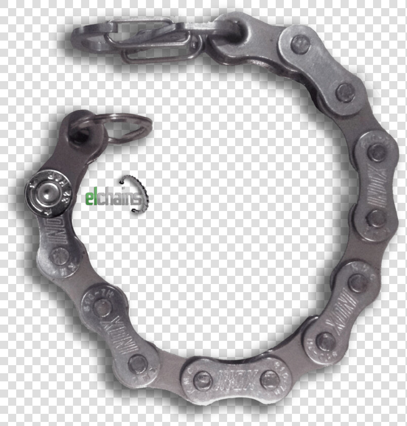 Stainless Steel Bike Chain Bracelet With Real Bullet   Bracelet  HD Png DownloadTransparent PNG