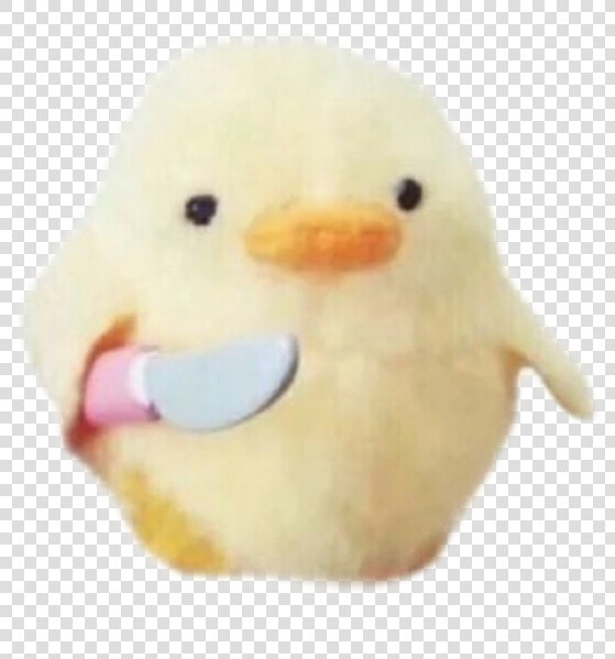  knife  duck  duckling  yellow  yellowaesthetic  loveme   Angry Chick With Knife  HD Png DownloadTransparent PNG