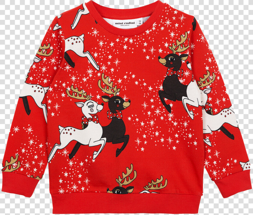 Mini Rodini Reindeer Sweatshirt  HD Png DownloadTransparent PNG