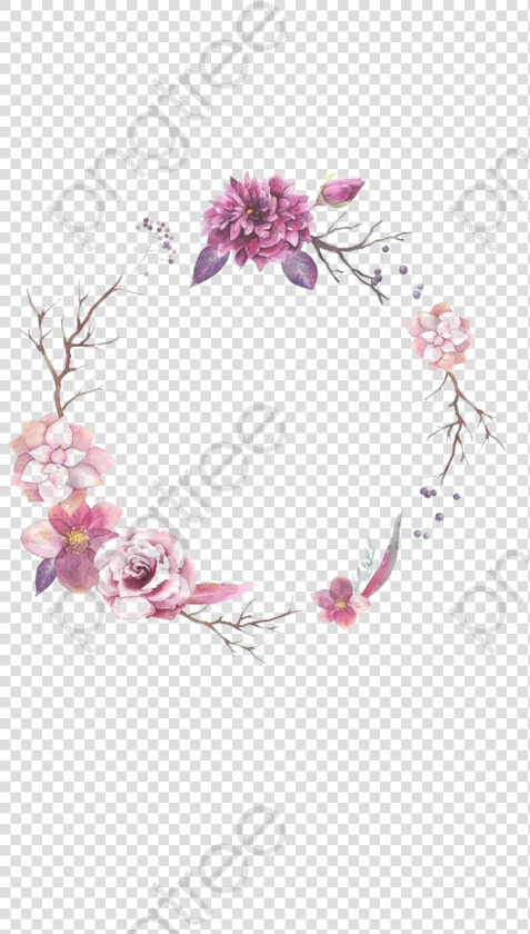 Flower Border Png Round Clipart Watercolor Flowers   Capa Para Destaque Do Instagram Pensamento  Transparent PngTransparent PNG