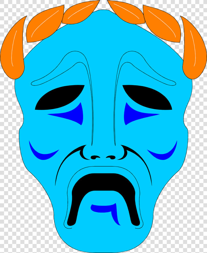 Mask Theatre Tragedy Clip Art   Tragedy Drama Mask  HD Png DownloadTransparent PNG