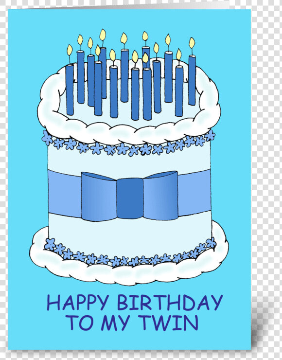 Happy Birthday To My Twin  Cute Cake   Happy Birthday To My Twin  HD Png DownloadTransparent PNG