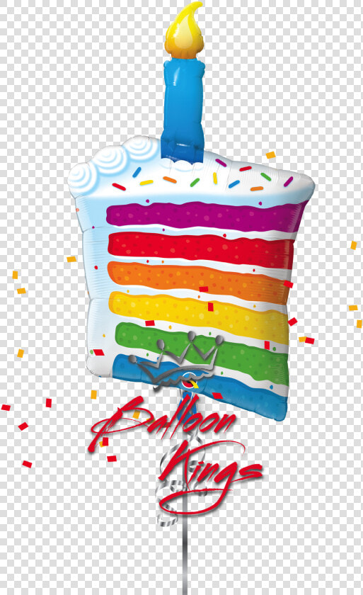 Rainbow Cake   Rainbow Cake With Candle  HD Png DownloadTransparent PNG