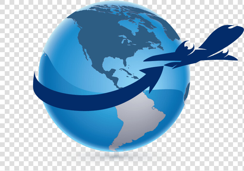 Airplane Globe Logo Computer Software   Free Travel Logo Design  HD Png DownloadTransparent PNG