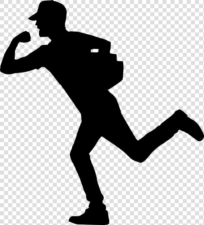 Silhouette  Delivery Man  Running Fast  Delivery  Fast   Delivery Man Silhouette Png  Transparent PngTransparent PNG