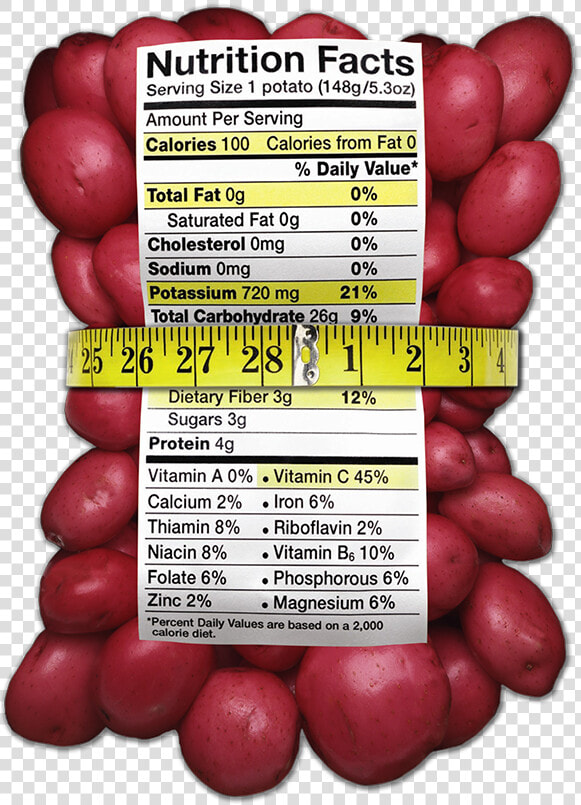 Red Potatoes Nutrition Label   Many Calories In A Red Potato  HD Png DownloadTransparent PNG