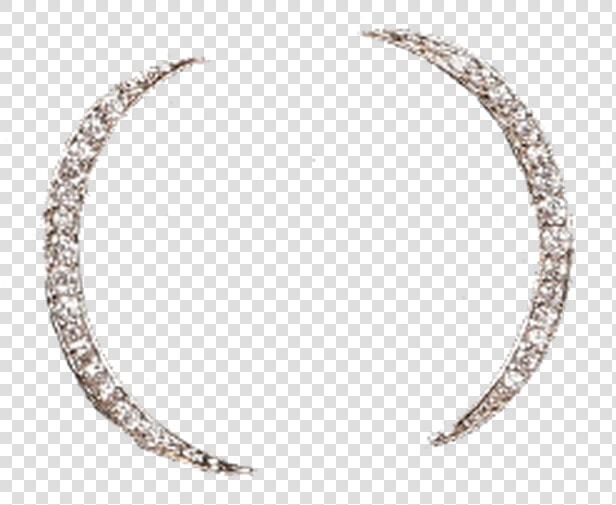 White Gold New Moon Earrings   Body Jewelry  HD Png DownloadTransparent PNG