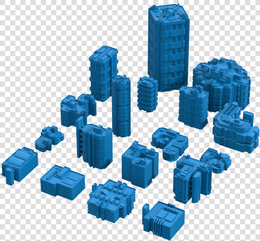 Low Poly Sci Fi Buildings  HD Png DownloadTransparent PNG