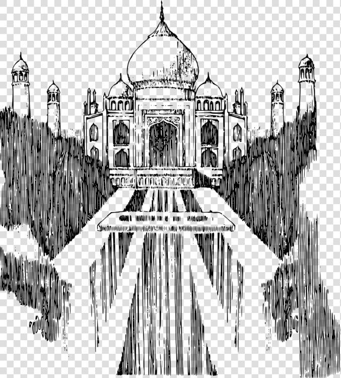 Symmetry monochrome Photography classical Architecture   Indian Historical Monument Drawings  HD Png DownloadTransparent PNG